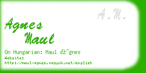 agnes maul business card
